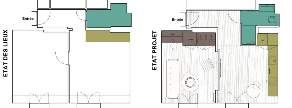 Plan studio avant-après