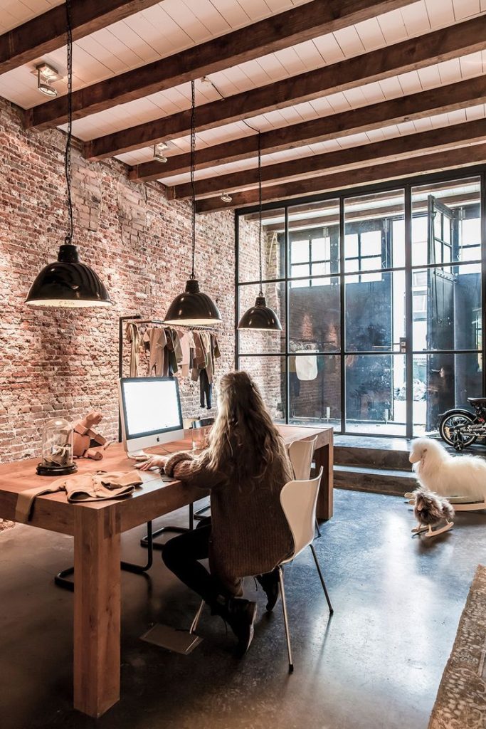 Un coin bureau style loft