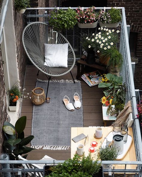 Aménager un petit balcon en ville par Oz by cath architecte d'intérieur à Le Vésinet