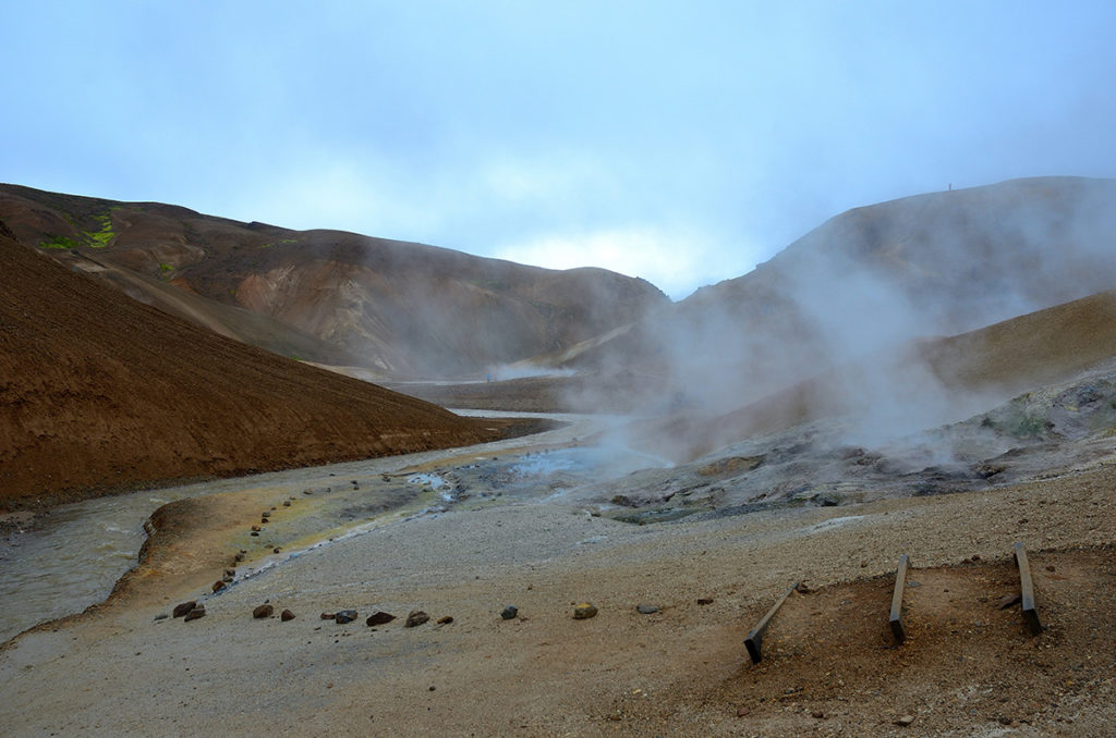 Kerlingarfjoll dans les fumerolles en Islande