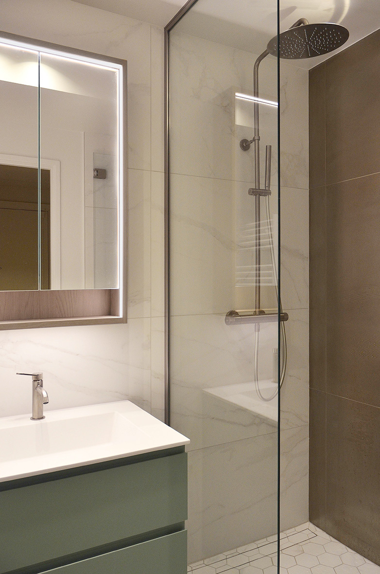 Aménagement petite salle d'eau 2m2