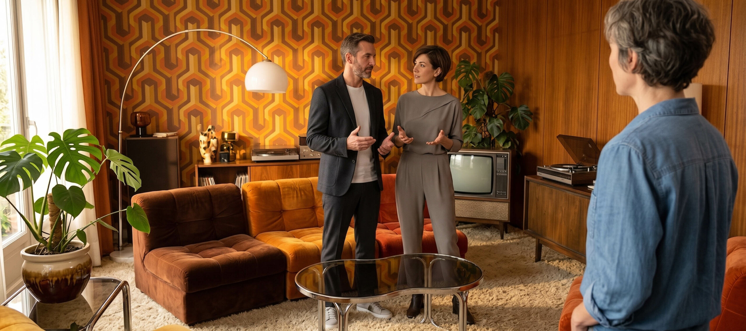 Un architecte d'intérieur échangeant lors d'un rendez-vous conseil pour la rénovation d'un bien ancien